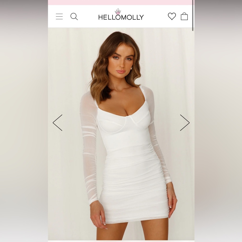 Hello molly white bodycon dress